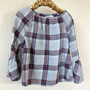 Crewcut girls plaid blouse